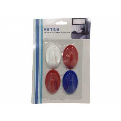 GANCHO PLAST. ADHESI. 5.5CM X4 VENICE