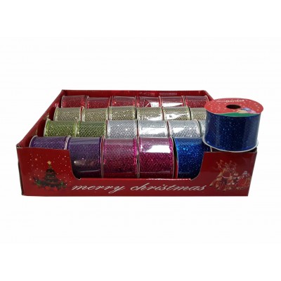  CINTA NAVIDEÑA RED BRILLANTE 5X250CM.