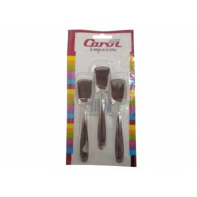 CUCHARITA P/HELADO ACERO CAROL X3 E/BLISTER