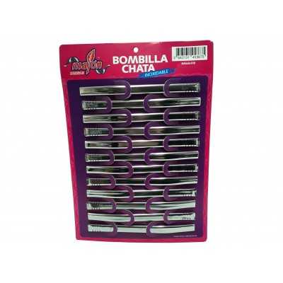 BOMBILLA PLANA CORTA BRONCE NIQUELADO