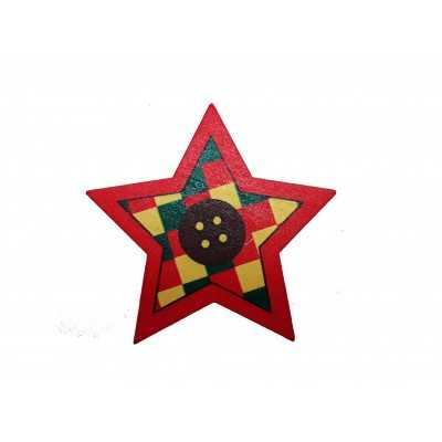  COLGANTE ESTRELLA PAPEL Y POLEX X1 9CM
