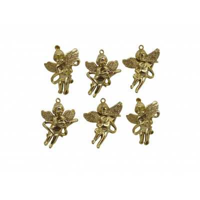  COLGANTE ANGELITO 4CM X6 (DORADO/PLATEADO)