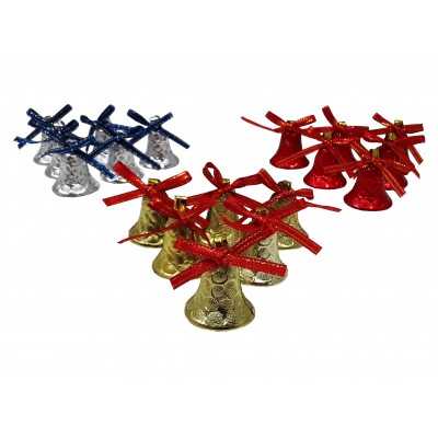  CAMPANITAS PLAST. 2.5CM X6 DISEÑOS SURTIDOS