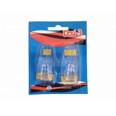 GANCHO AUTOADHESIVO TRANSP. X2