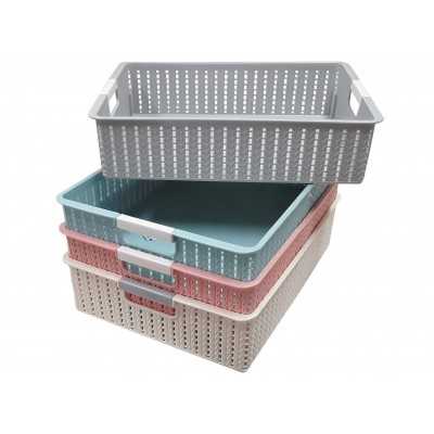 CANASTO PLAST. (SIMRAT) ORG. C/MANIJA 32X25X8CM