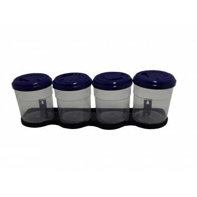 ESPECIERO PLAST. C/TAPA Y BASE X 4