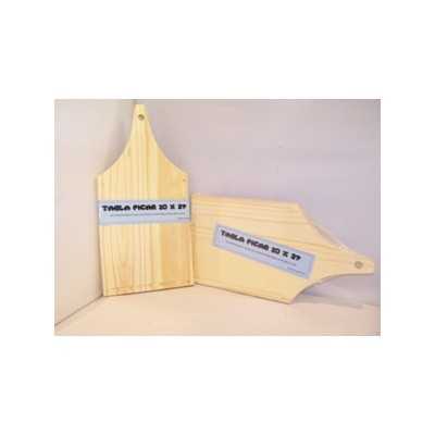 TABLA DE PICAR MAD. C/MANGO 30X37 CM