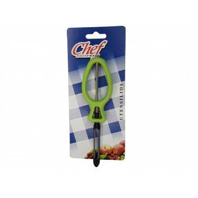 PELA PAPA METALICO C/MANGO PLAST. VERDE