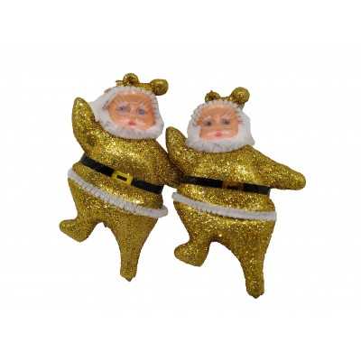  COLGANTE PAPA NOEL BRILLANTE X 2 9CM