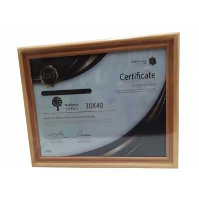P/DIPLOMA MAD. 30X40 CM MOLD. INGLESA
