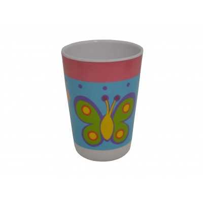 VASO MELAMINA 9,5 CM INFANTIL MARIPOSA