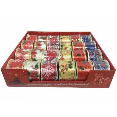  CINTA NAVIDEÑA C/DIBUJO 5 CM ANCHO X 2.50MTS.