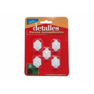 GANCHO AUTOADHESIVO  MINI X 5